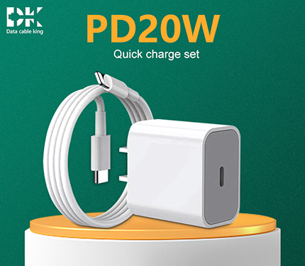 【PD20W Quick charge set】 Flash head and Type-C turn Lightning data cable