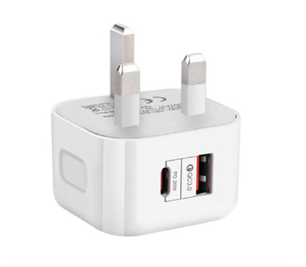 Mini yoku A+C two  ports PD 20W UK charger