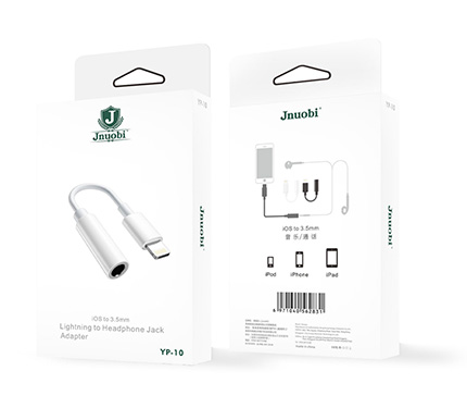 Jnuobi YP-10 lightning to 3.5mm apple devices