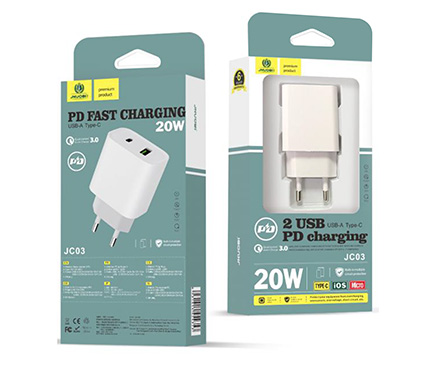 Jnuobi JC03 PD20W+QC3.0 iphone 2 usb charger