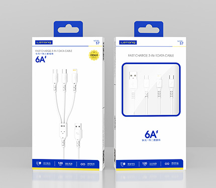 LeTang S7 6A fast charge one drag three data cable