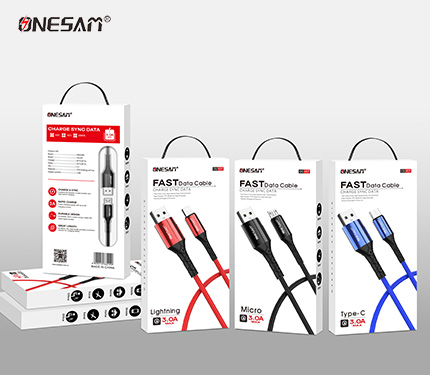 ONESAM V07 3.0A max output fast charging usb data cable