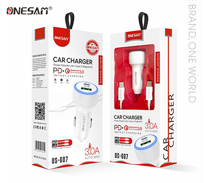 ONESAM G07 PD 3.0A auto-max safety fast car charger power adapter