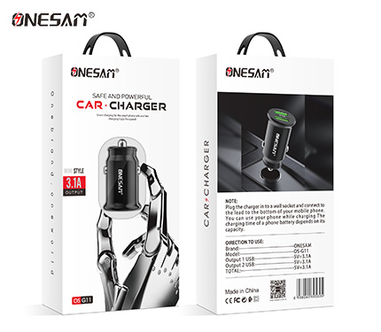 ONESAM G11 safe and powerful 3.1A fast car charger mini style power adapter