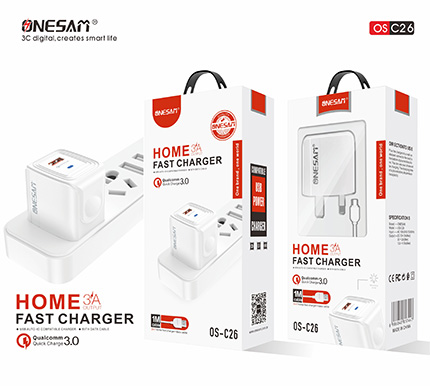 ONESAM C26 3.0A output auto max compatible fast charger