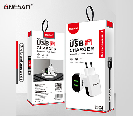 ONESAM C24 1.0A output auto max 2 usb compatible fast charger