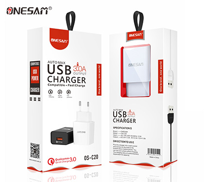 ONESAM C20 3.0A output auto max compatible fast charger
