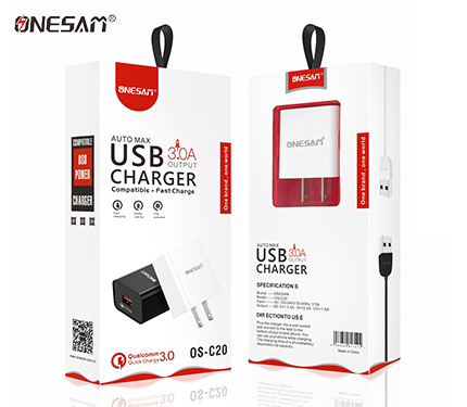 ONESAM C20 3.0A output auto max compatible fast charger