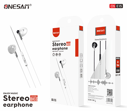 ONESAM E15 bass sound stereo earphone