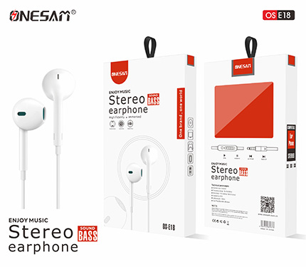 ONESAM E18 bass sound stereo earphone