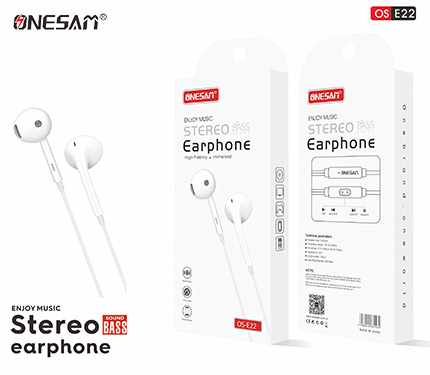 ONESAM E22 bass sound stereo earphone