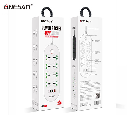 ONESAM T92 PD 20w( 1type-c 3 usb 8 socket) 3000w rated power socket