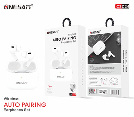 ONESAM D24 auto pairing wireless earphones set